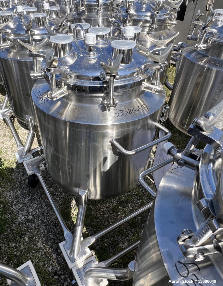 Used- Stainless Steel 120 Liter / 31.7 Gallon Jacketed Tank, Stainless Steel, Vertical. Approximate 20" diameter x 24" strai...