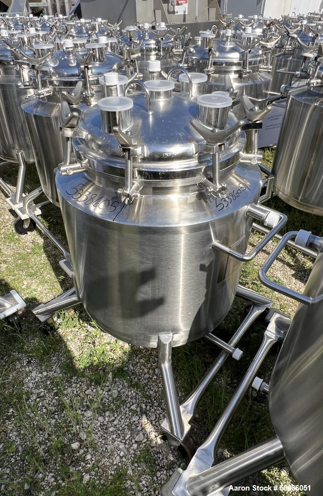 Used- Stainless Steel 120 Liter / 31.7 Gallon Jacketed Tank, Stainless Steel, Vertical. Approximate 20" diameter x 24" strai...