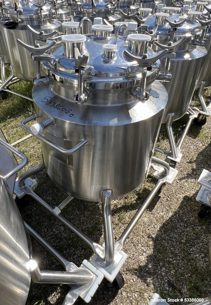 Used- Stainless Steel 120 Liter / 31.7 Gallon Jacketed Tank, Stainless Steel, Vertical. Approximate 20" diameter x 24" strai...