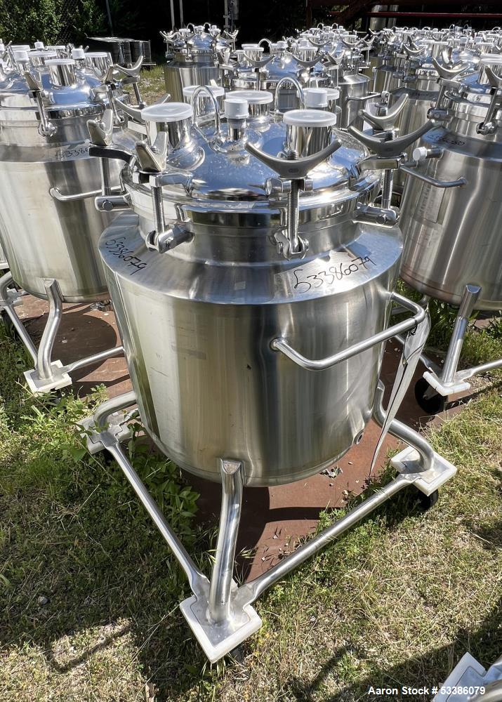 Used- Stainless Steel 120 Liter / 31.7 Gallon Jacketed Tank, Stainless Steel, Vertical. Approximate 20" diameter x 24" strai...