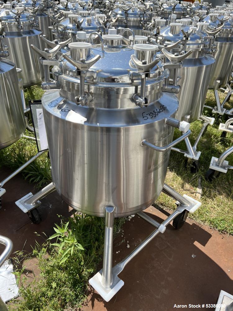 Used- Stainless Steel 120 Liter / 31.7 Gallon Jacketed Tank, Stainless Steel, Vertical. Approximate 20" diameter x 24" strai...