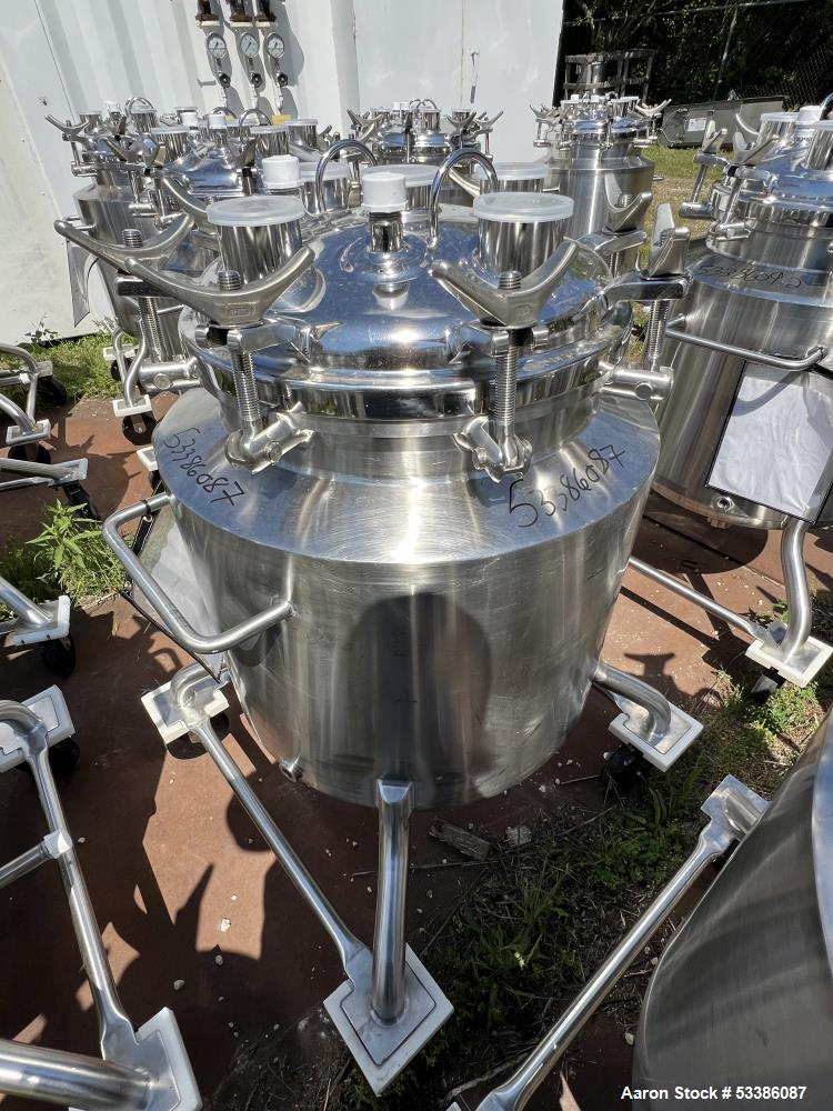Used Precision Stainless Industrial Dished Top and Bottom Jacketed Tank.