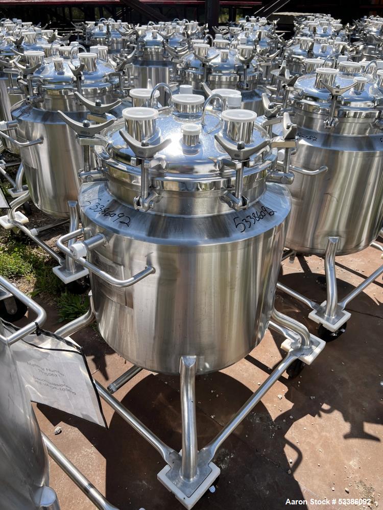 Used- Stainless Steel 120 Liter / 31.7 Gallon Jacketed Tank, Stainless Steel, Vertical. Approximate 20" diameter x 24" strai...