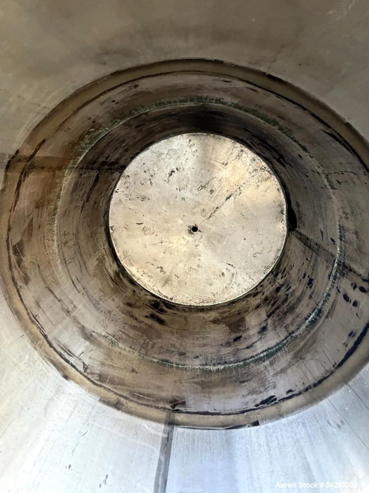 Used Approximately 750 Gallon 304 Stainless Steel Open Top Storage Tank – Vertical, Leg Mounted