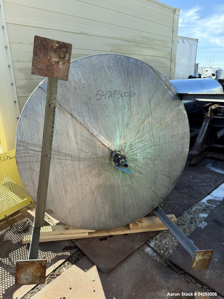 Used Approximately 750 Gallon 304 Stainless Steel Open Top Storage Tank – Vertical, Leg Mounted