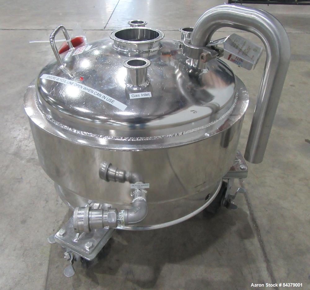 Used Alloy Products 8.7 Gallon Jacketed Product Can – 316L Stainless Steel Vesse