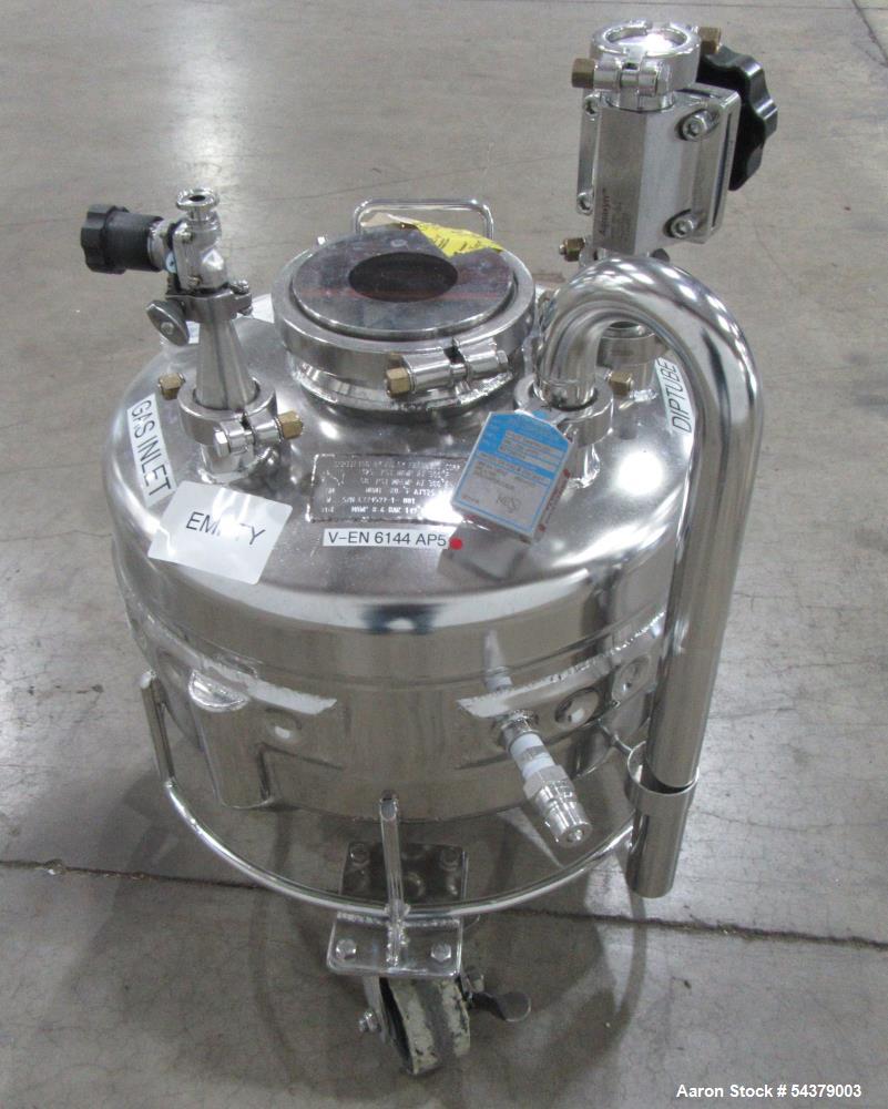 Alloy Products 31.8 Liter Stainless Steel Tank – Jacketed Process Vessel on Casters