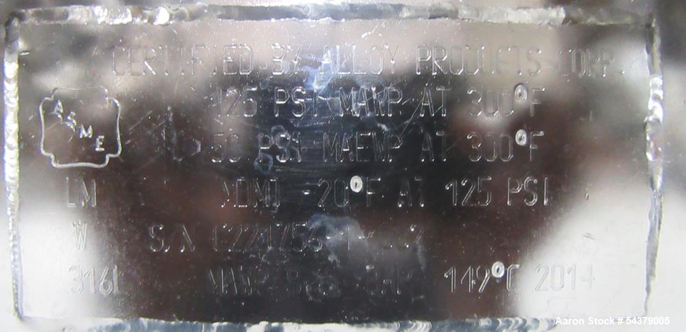 Buy Used 316L Jacketed Tank – 8.4 Gallon Alloy Products Pressure Vessel