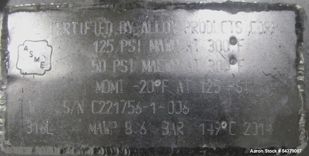 Used Small Batch Vessel – Alloy Products Dual Jacket Tank