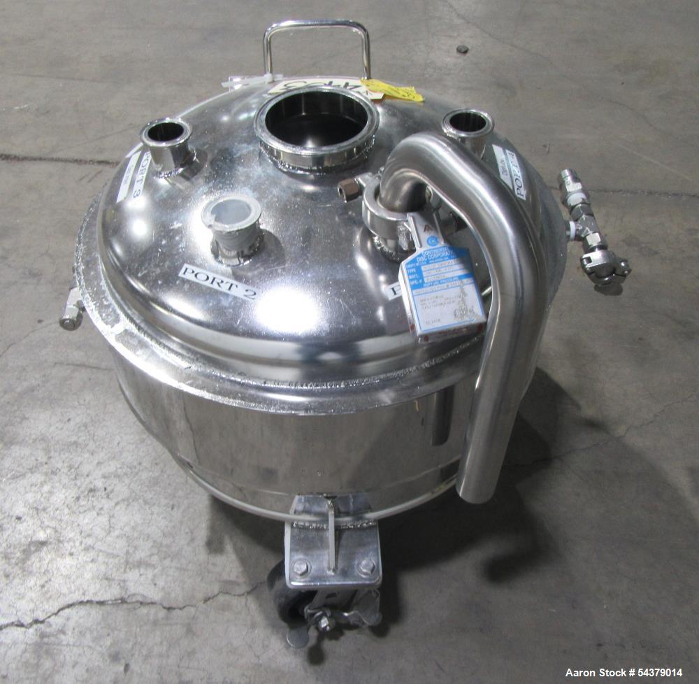 Buy Used 316L Stainless Steel Product Can – 8.7 Gallon Jacketed Tank on Casters