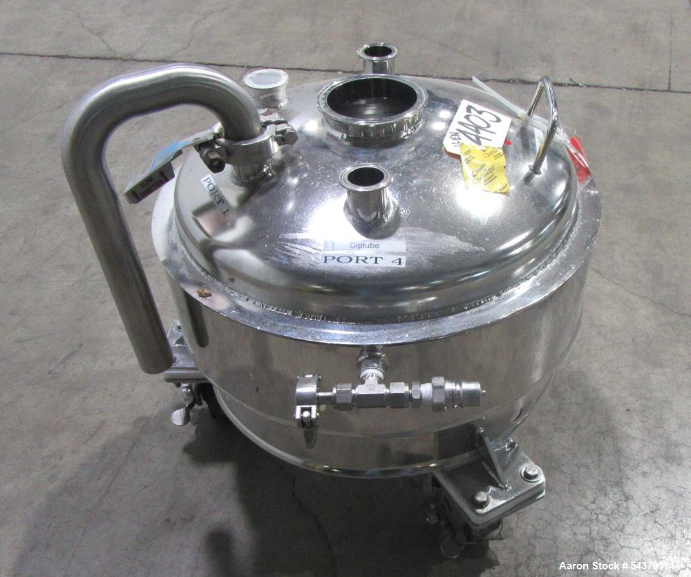 Buy Used 316L Stainless Steel Product Can – 8.7 Gallon Jacketed Tank on Casters