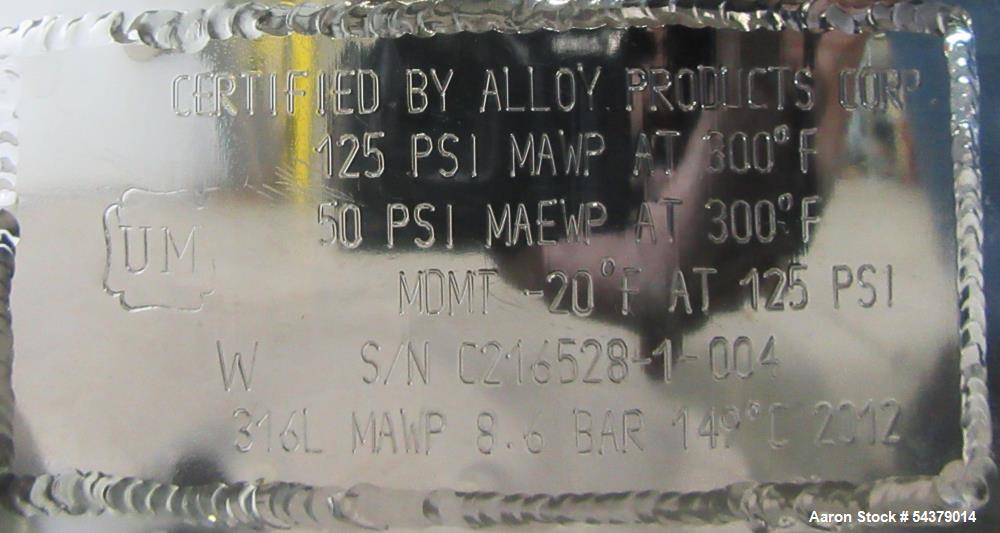 Buy Used 316L Stainless Steel Product Can – 8.7 Gallon Jacketed Tank on Casters