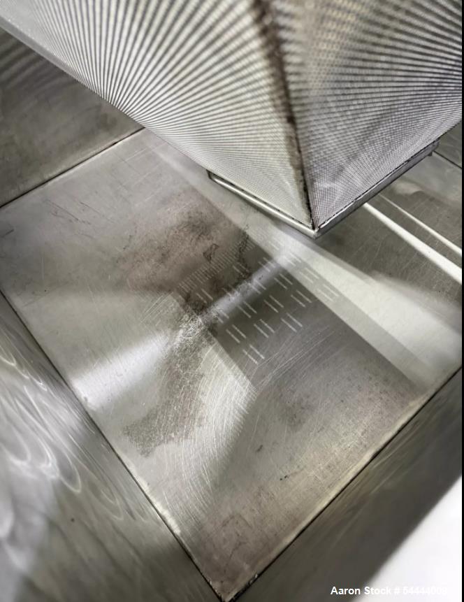 Used 450 Gallon Stainless Steel Square Tank with Internal Sieve & Cover