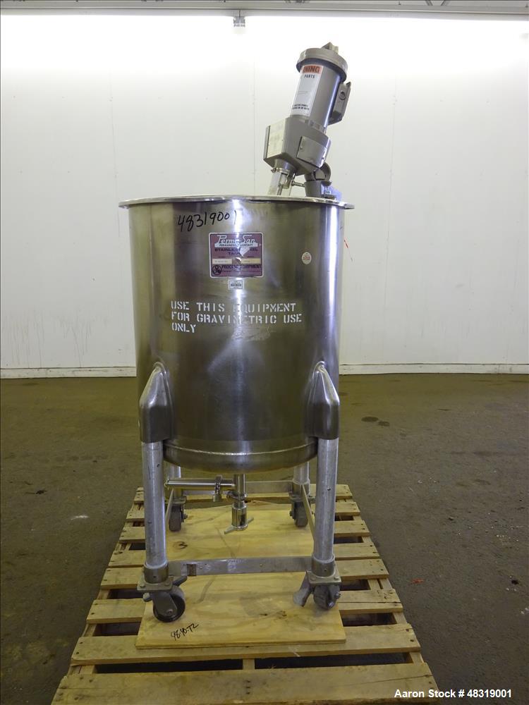 Used Perma-San Mix Tank, Model 60 Gallon OVS, 60 Gallon, 316 Stainless Steel, V