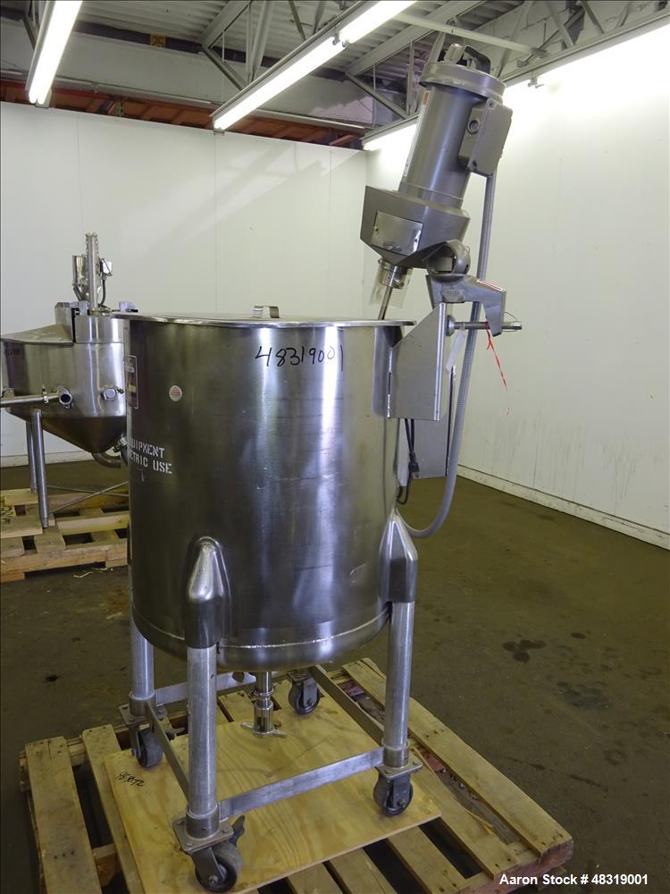 Used Perma-San Mix Tank, Model 60 Gallon OVS, 60 Gallon, 316 Stainless Steel, V
