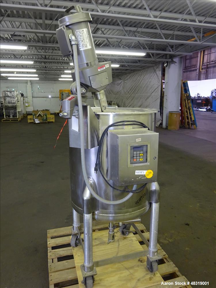 Used Perma-San Mix Tank, Model 60 Gallon OVS, 60 Gallon, 316 Stainless Steel, V