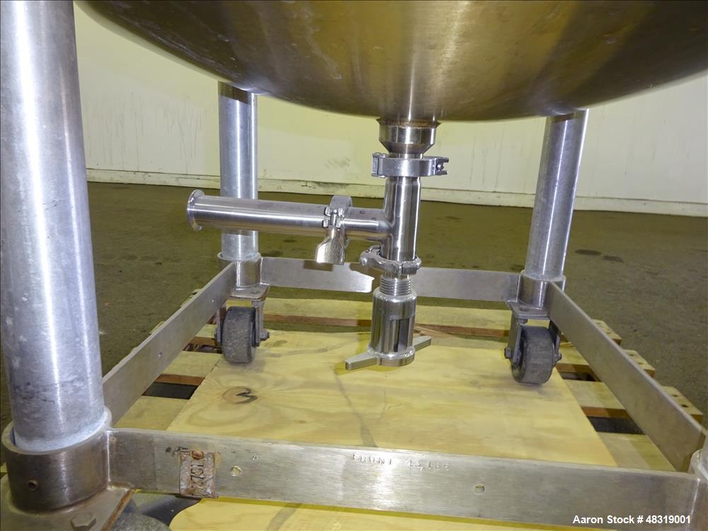 Used Perma-San Mix Tank, Model 60 Gallon OVS, 60 Gallon, 316 Stainless Steel, V