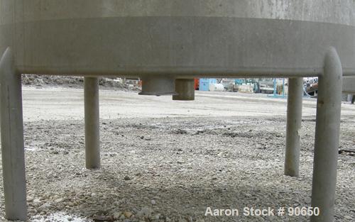 USED: Tank, 290 gallon, 304 stainless steel, vertical. Approximate38" diameer x 60" straight side. Flat top, sloped bottom. Openings:top (2) 1-1/2" tri clamp, (2) 2" tri clamp, 17-1/2" manway with co...