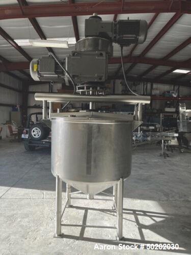Used 300 Gallon APV 316 Stainless Steel Double Motion Scrape Surface Mixing Tank | Cone Bottom | Food Grade | Heavy-Duty Mixer