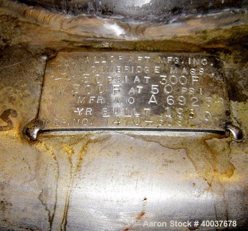Used 50 Gallon Stainless Steel Allcraft Pressure Tank