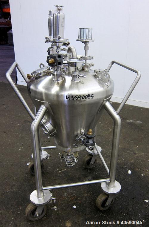 Used 65 Liter Stainless Steel Allegheny Bradford Coned Pressure Tank