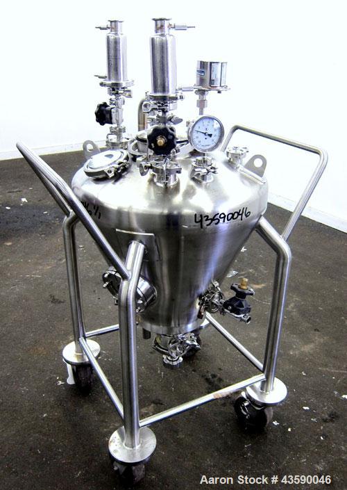 Used 65 Liter Stainless Steel Allegheny Bradford Coned Pressure Tank