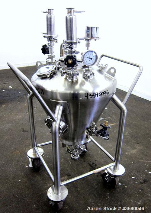 Used- 65 Liter Stainless Steel Allegheny Bradford Coned Pressure Tank