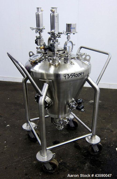 Used 65 Liter Stainless Steel Allegheny Bradford Coned Pressure Tank
