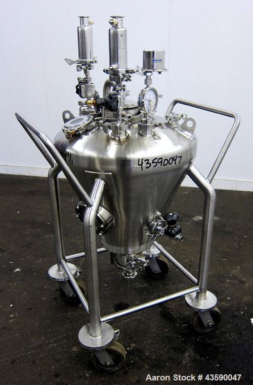 Used- 65 Liter Stainless Steel Allegheny Bradford Coned Pressure Tank