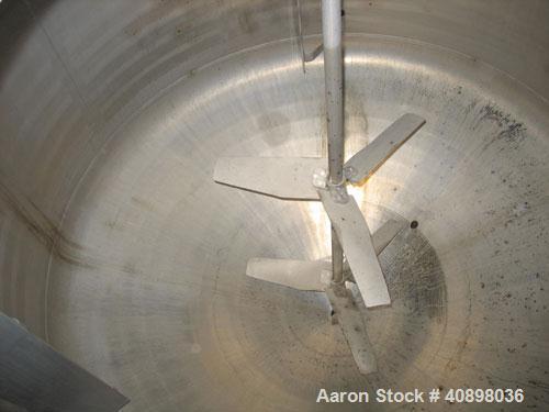 Used Alloy Fab Reactor, 3000 Gallon, 316L Stainless Steel. 9' diameter x 5' 6" straight side, dish top, cone bottom, rated 50 psi and full vacuum at 400 F internal, 304L stainless steel 1/2 pipe jack...
