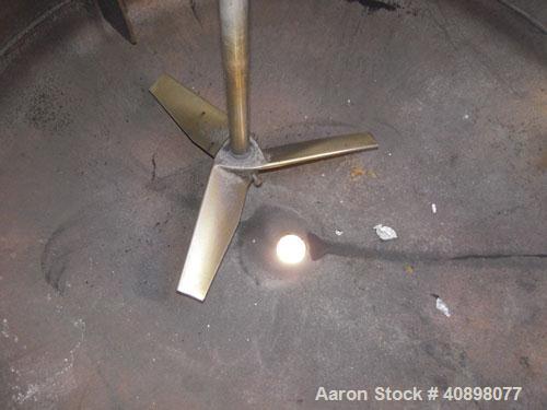 Used Alloy Fab Pressure Tank, 100 gallon, 304L stainless steel, vertical. 36" diameter x 18" straight side, dish top and bottom. Internal rated FV/50 psi at 180 deg F, and -20 deg F at 50 psi. Off ce...