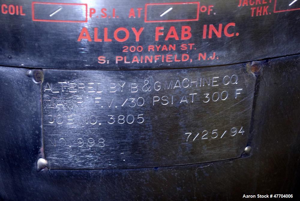 Used- Alloy Fab Pressure, 46 Gallon