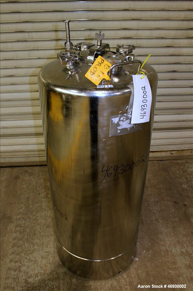 Used Alloy Products Pressure Tank, 125 Liter (33 Gallon), 316L Stainless Steel,