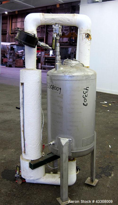 Used Alloy Products Pressure Tank, 10 Gallon, 316 Stainless Steel, Vertical. 12” Diameter x 17” straight side. Dished top and bottom. Internal rated 120 psi at -20 to 400 degrees F. Openings top 3” x...