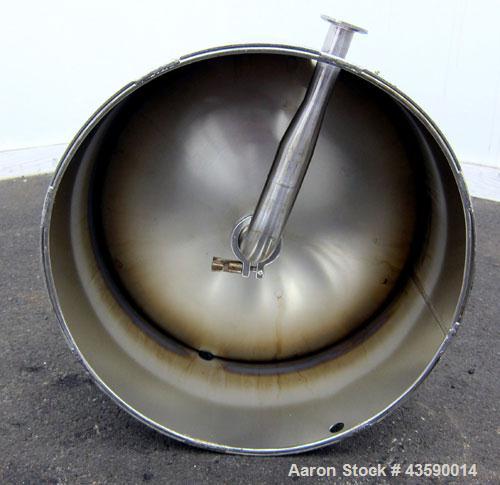 Used Alloy Products Pressure Tank, 33 Gallon, 316L Stainless Steel, Vertical. 17.71” Diameter x 29” straight side. Dished top and bottom. Internal rated Full Vacuum to 85 psi at -20 to 350 degrees F....