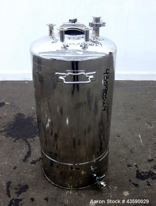 Used- 25 Gallon Stainless Steel Alloy Products Pressure Tank