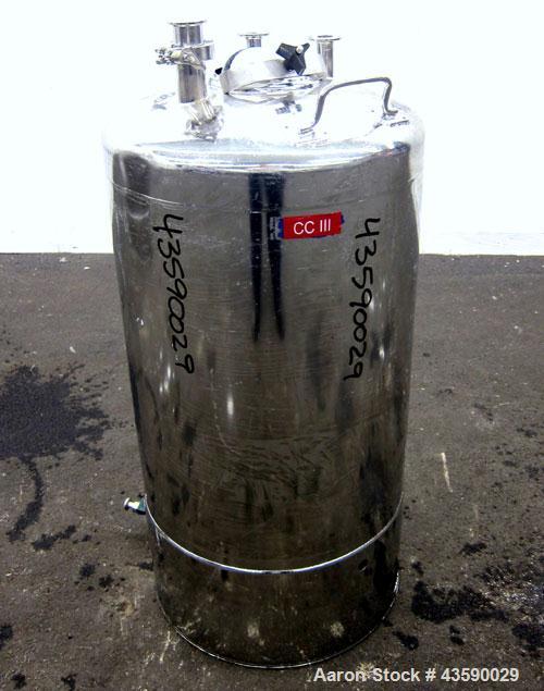 Used- 25 Gallon Stainless Steel Alloy Products Pressure Tank