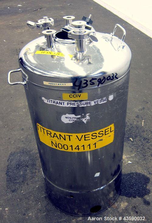 Used- 25 Gallon Stainless Steel Alloy Products Pressure Tank