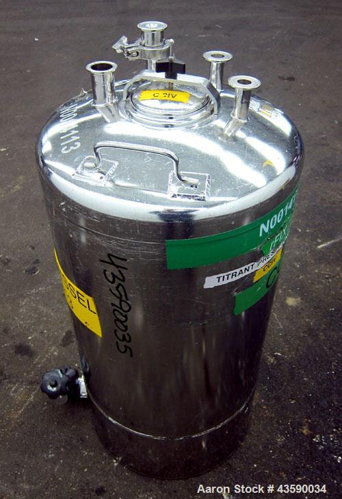 Used- 25 Gallon Stainless Steel Alloy Products Pressure Tank