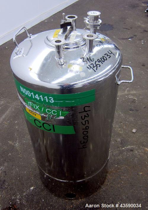 Used- 25 Gallon Stainless Steel Alloy Products Pressure Tank