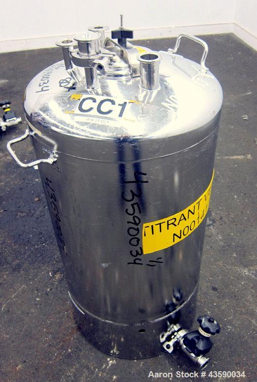 Used- 25 Gallon Stainless Steel Alloy Products Pressure Tank