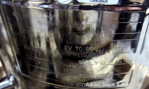 Used 25 Gallon Stainless Steel Alloy Products Pressure Tank