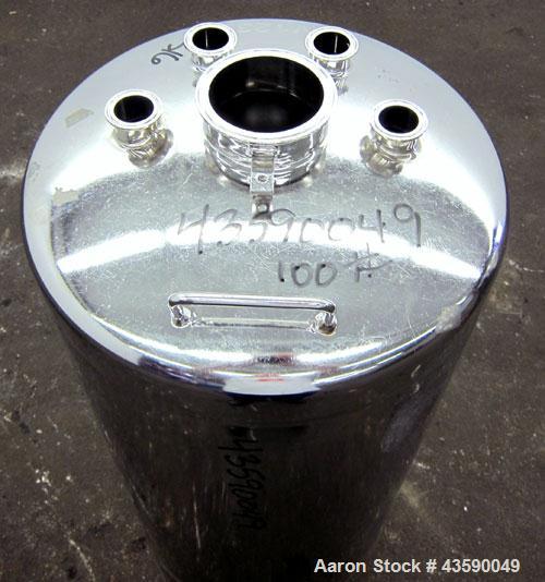 Used Alloy Products Pressure Tank, 33 Gallon, 316 Stainless Steel, Vertical. 17.71” Diameter x 29” straight side. Dished top and bottom. Internal rated Full Vacuum to 85 psi at -20 to 350 degrees F. ...