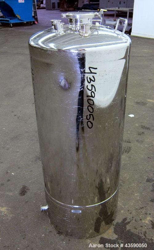 Used Alloy Products Pressure Tank, 33 Gallon, 316 Stainless Steel, Vertical. 17.71” Diameter x 29” straight side. Dished top and bottom. Internal rated Full Vacuum to 85 psi at -20 to 350 degrees F. ...