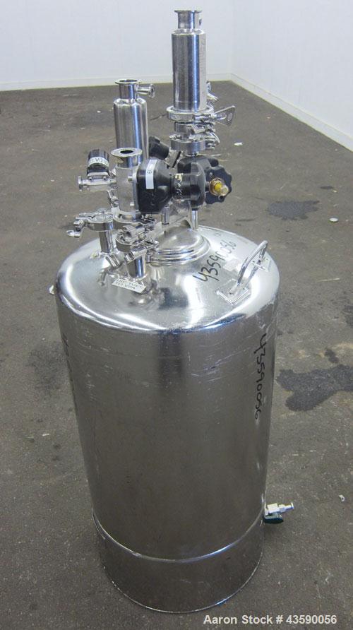 Used- 25 Gallon Stainless Steel Alloy Products Pressure Tank