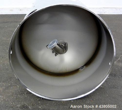 Used Alloy Products Pressure Tank, 36.99 Gallon (140 Liter), 316L Stainless Steel, Vertical. 17.74” Diameter x 29” straight side. Dished top and bottom. Internal rated 85 psi at -20 to 100 degrees F....