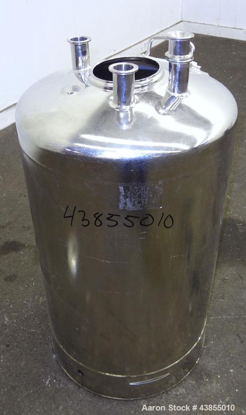 Used- 25 Gallon Stainless Steel Alloy Products Pressure Tank