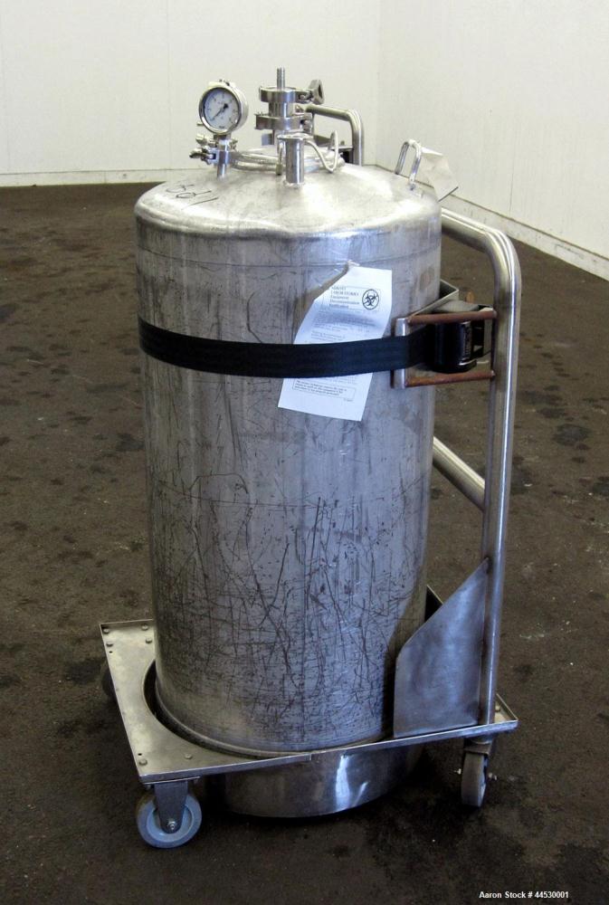 Used- 33 Gallon Stainless Steel Alloy Products Pressure Tank