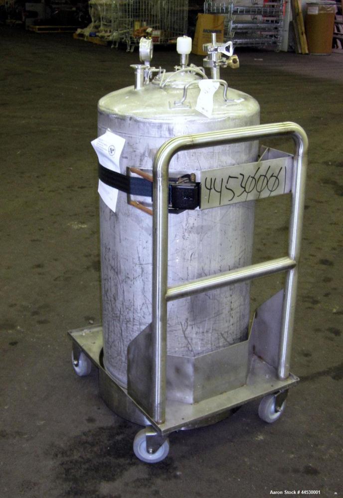 Used- 33 Gallon Stainless Steel Alloy Products Pressure Tank