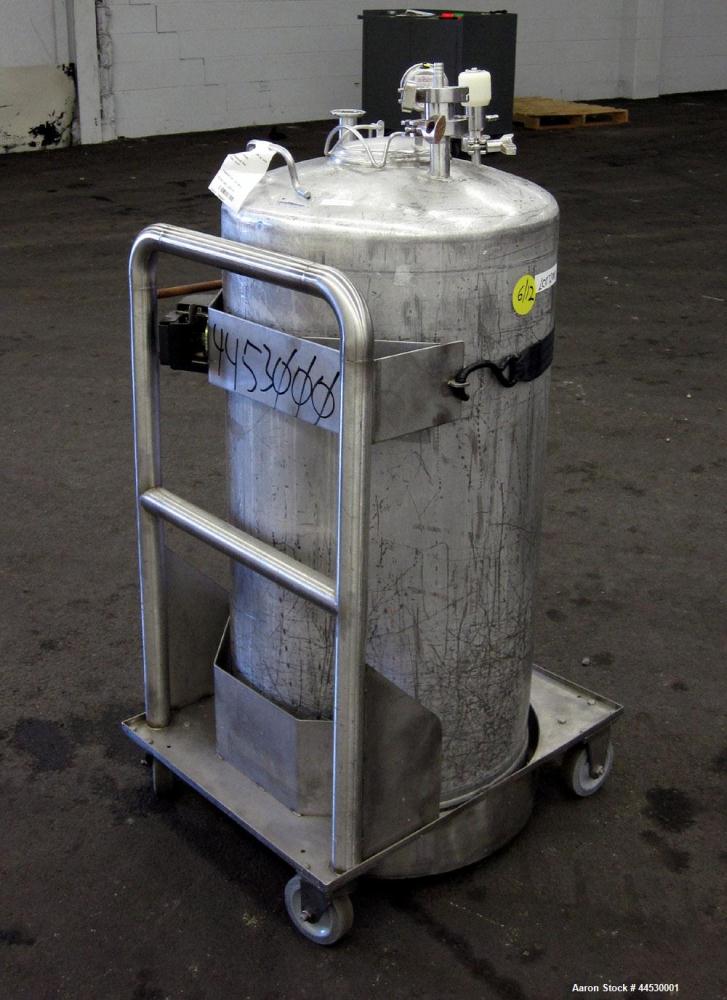 Used- 33 Gallon Stainless Steel Alloy Products Pressure Tank